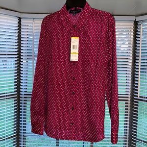 Blouse with Penguins in fuchsia